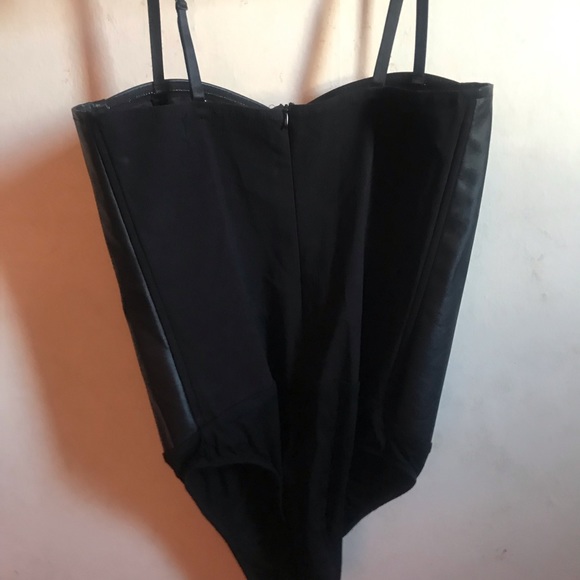 Say What. Faux leather Bodysuit.💃 - Picture 4 of 7